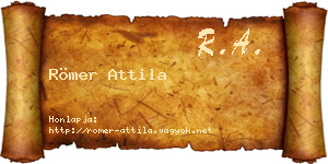 Römer Attila névjegykártya
