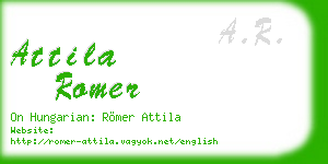 attila romer business card